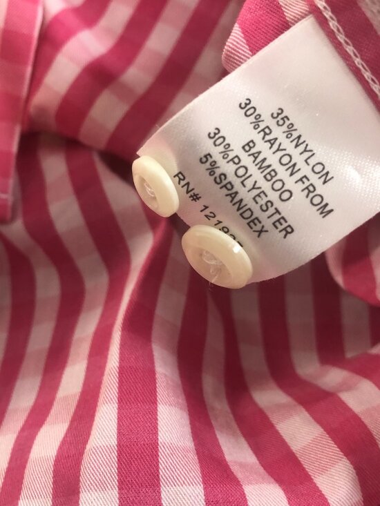 Johnnie-O Mens Performance Shirt Men XXL Pink Check Gingham Stretch Button - Picture 8 of 10